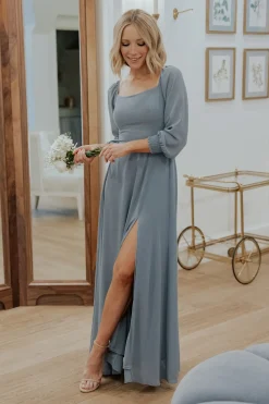 Clearance Baltic Born Giselle Maxi Dress | Dusty Blue DustyBlue