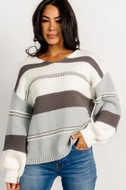 Online Baltic Born Glasgow Knit Sweater | Ivory Stripe IvoryStripe