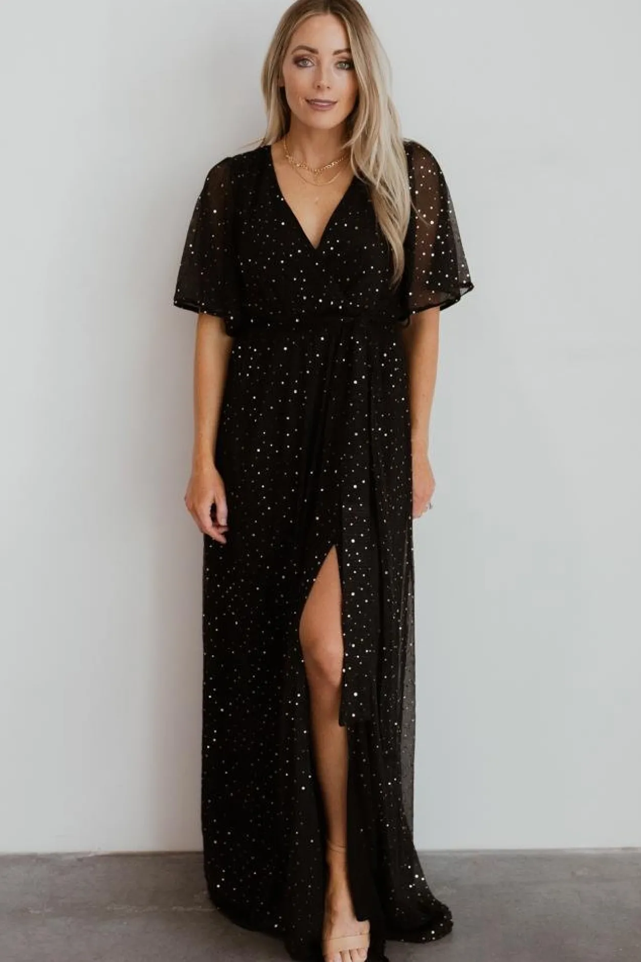 Clearance Baltic Born Grace Sparkle Gown | Black