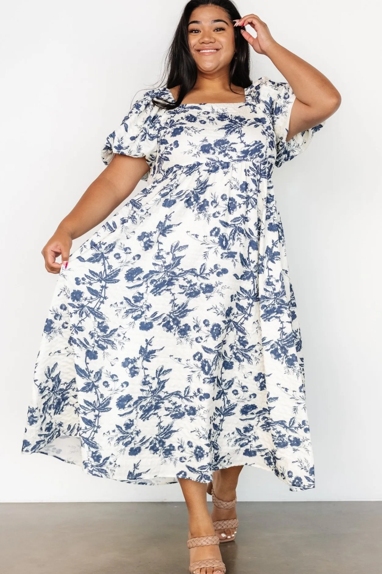 Online Baltic Born Graceland Maxi Dress | Cream + Navy Floral Cream+NavyFloral