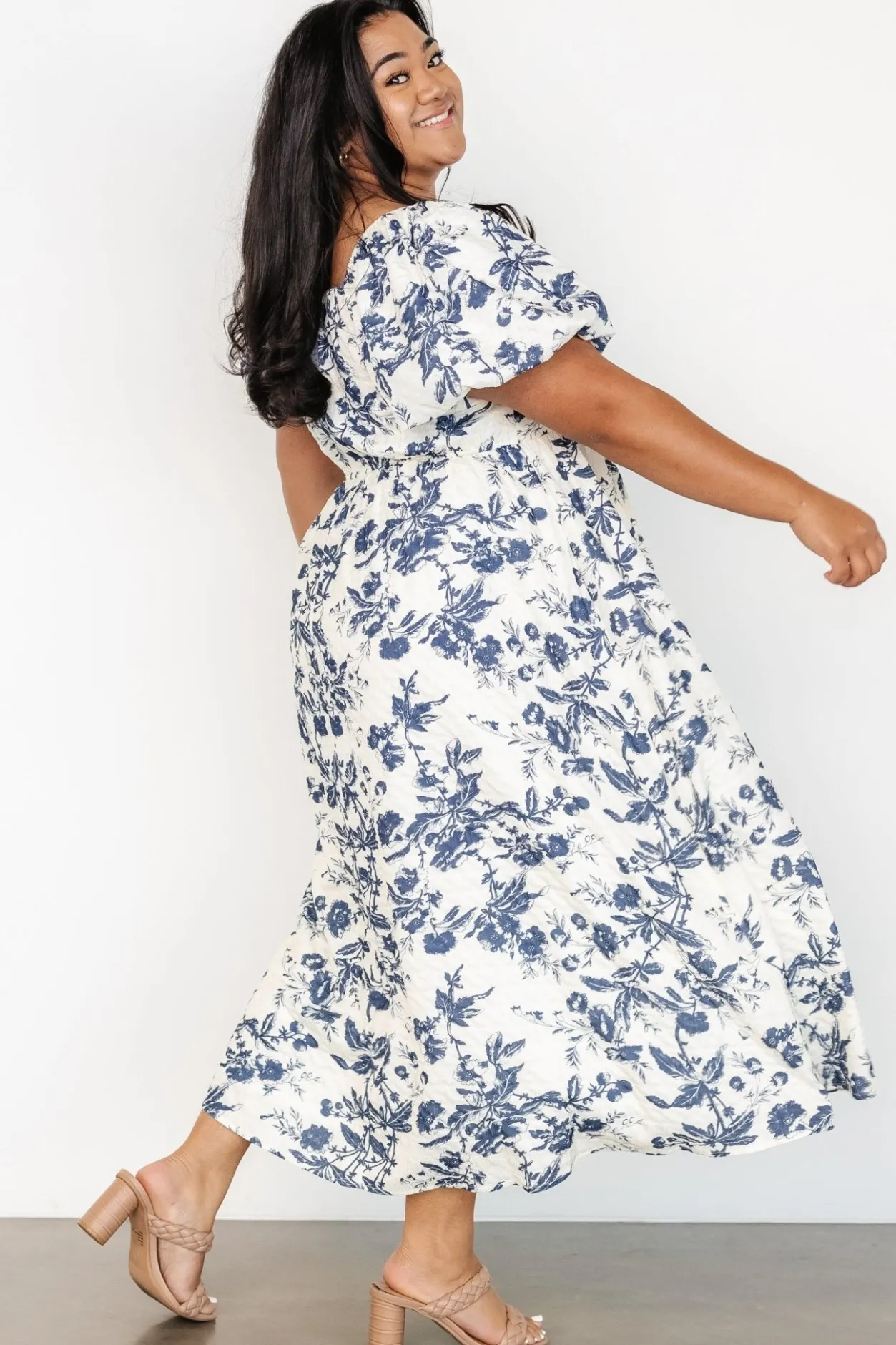 Online Baltic Born Graceland Maxi Dress | Cream + Navy Floral Cream+NavyFloral