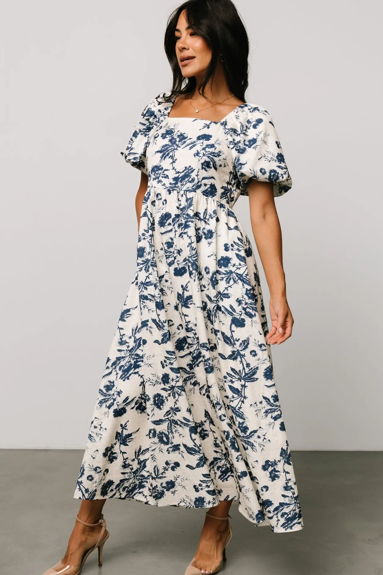 Online Baltic Born Graceland Maxi Dress | Cream + Navy Floral Cream+NavyFloral