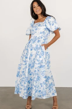 Outlet Baltic Born Graceland Maxi Dress | White + Blue Floral White+BlueFloral