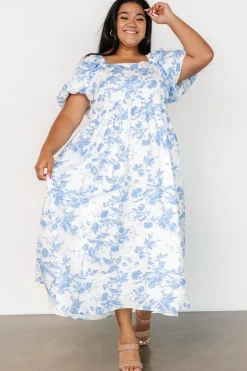Outlet Baltic Born Graceland Maxi Dress | White + Blue Floral White+BlueFloral