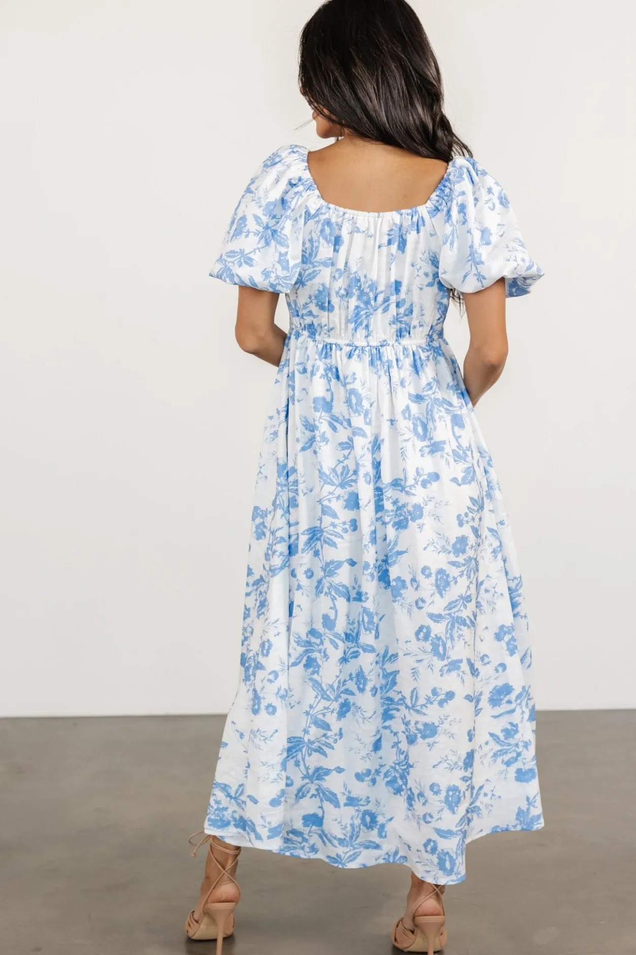 Outlet Baltic Born Graceland Maxi Dress | White + Blue Floral White+BlueFloral