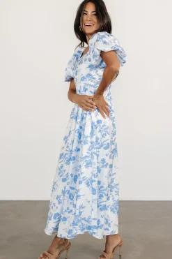 Outlet Baltic Born Graceland Maxi Dress | White + Blue Floral White+BlueFloral