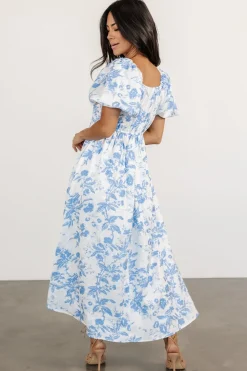 Outlet Baltic Born Graceland Maxi Dress | White + Blue Floral White+BlueFloral