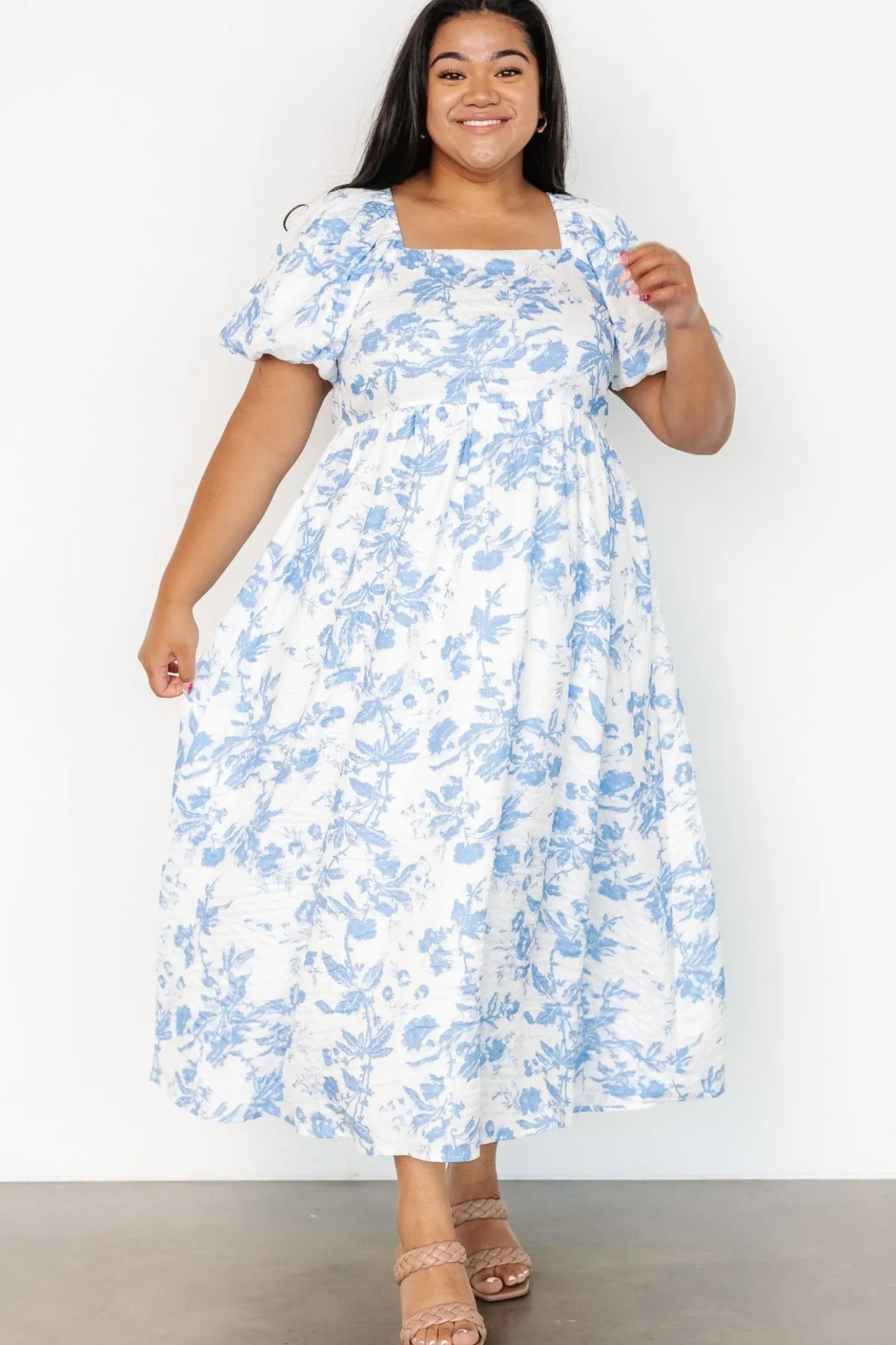 Outlet Baltic Born Graceland Maxi Dress | White + Blue Floral White+BlueFloral