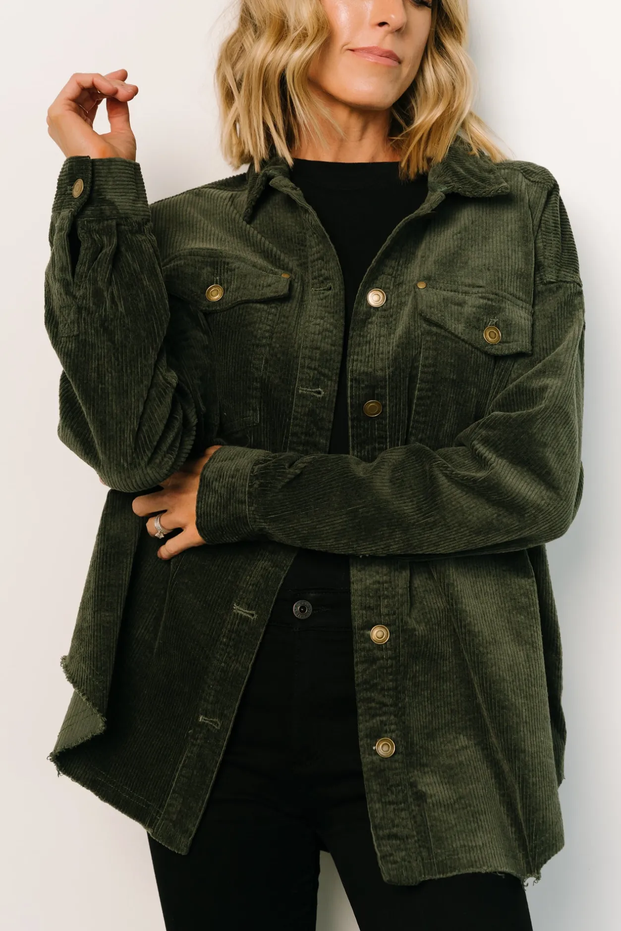 Discount Baltic Born Greeley Corduroy Jacket | Deep Green DeepGreen