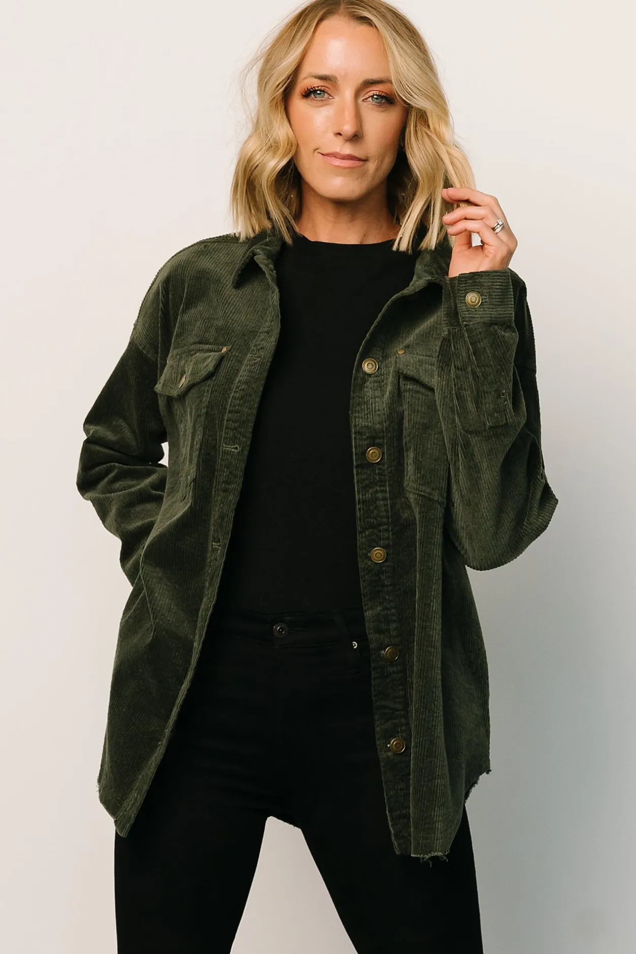Discount Baltic Born Greeley Corduroy Jacket | Deep Green DeepGreen