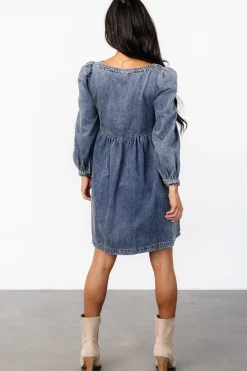 Clearance Baltic Born Gretchen Denim Short Dress | Blue