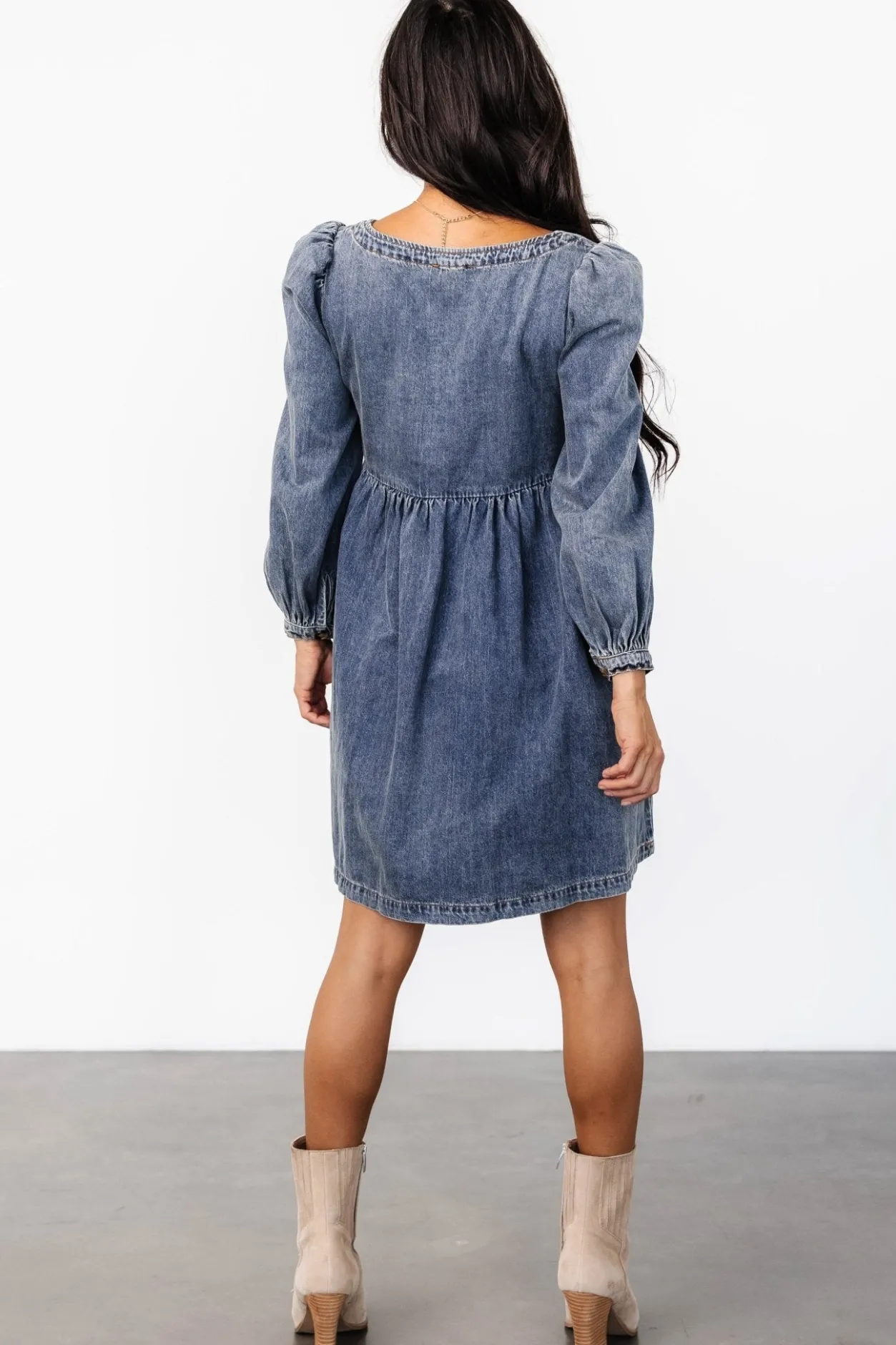 Clearance Baltic Born Gretchen Denim Short Dress | Blue