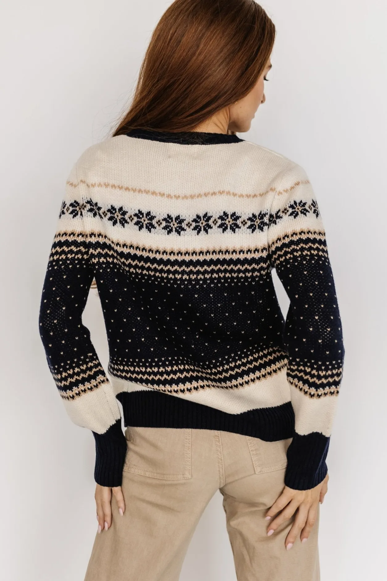 New Baltic Born Griffin Knit Sweater | Navy Multi NavyMulti
