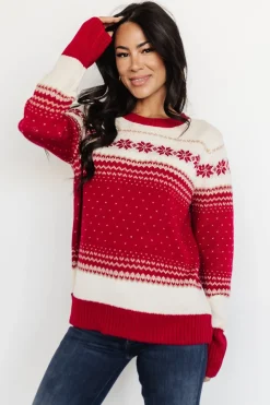 Online Baltic Born Griffin Knit Sweater | Red Multi RedMulti