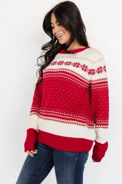 Online Baltic Born Griffin Knit Sweater | Red Multi RedMulti