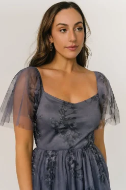 Online Baltic Born Gwyneth Tulle Midi Dress | Slate Blue Multi SlateBlueMulti