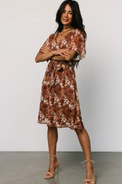 Sale Baltic Born Hailey Short Dress | Rust Floral RustFloral