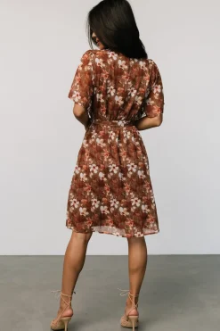Sale Baltic Born Hailey Short Dress | Rust Floral RustFloral