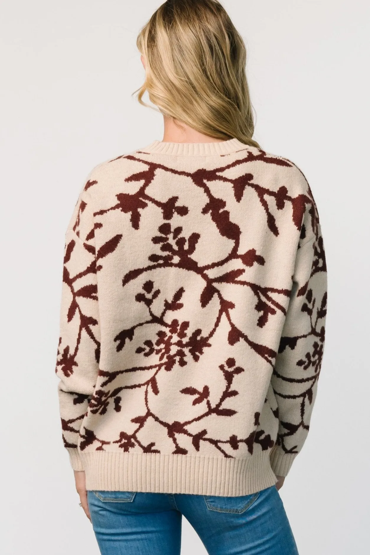 Sale Baltic Born Hallstatt Sweater | Beige + Merlot Print Beige+MerlotPrint