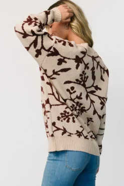 Sale Baltic Born Hallstatt Sweater | Beige + Merlot Print Beige+MerlotPrint