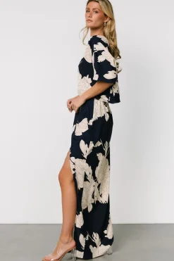 Sale Baltic Born Halston Maxi Dress | Navy + Cream Navy+Cream