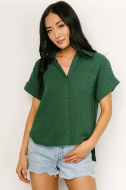 Hot Baltic Born Hammond Short Sleeve Top | Dark Green DarkGreen