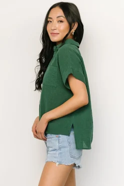 Hot Baltic Born Hammond Short Sleeve Top | Dark Green DarkGreen