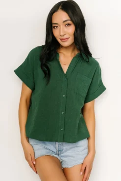 Hot Baltic Born Hammond Short Sleeve Top | Dark Green DarkGreen