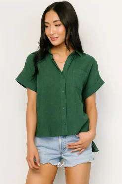 Hot Baltic Born Hammond Short Sleeve Top | Dark Green DarkGreen