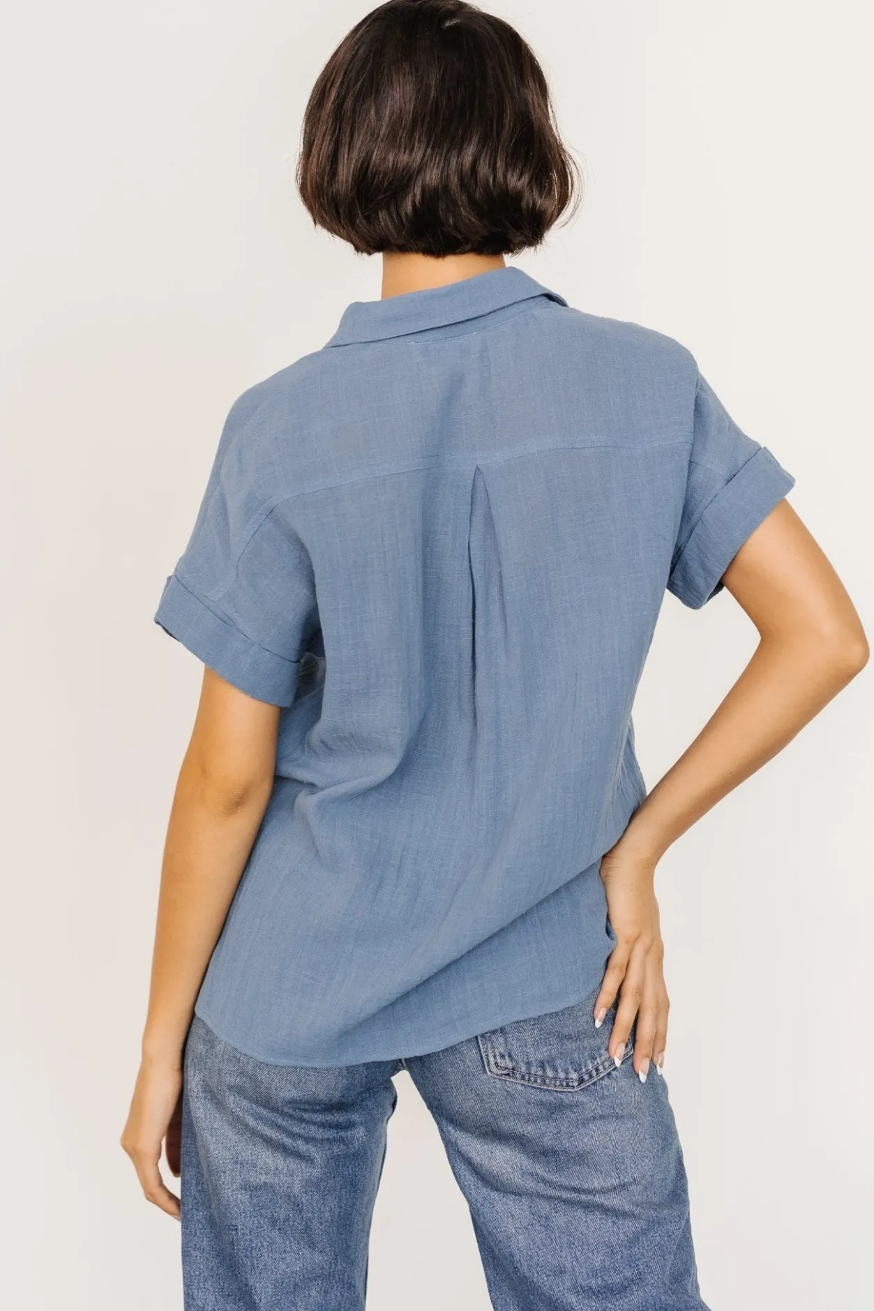 Sale Baltic Born Hammond Short Sleeve Top | Slate Blue SlateBlue