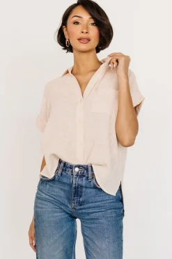 Outlet Baltic Born Hammond Short Sleeve Top | Natural