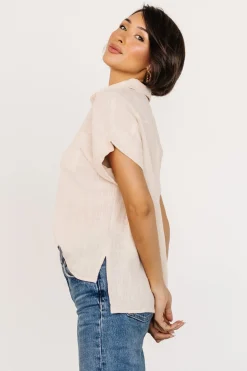 Outlet Baltic Born Hammond Short Sleeve Top | Natural