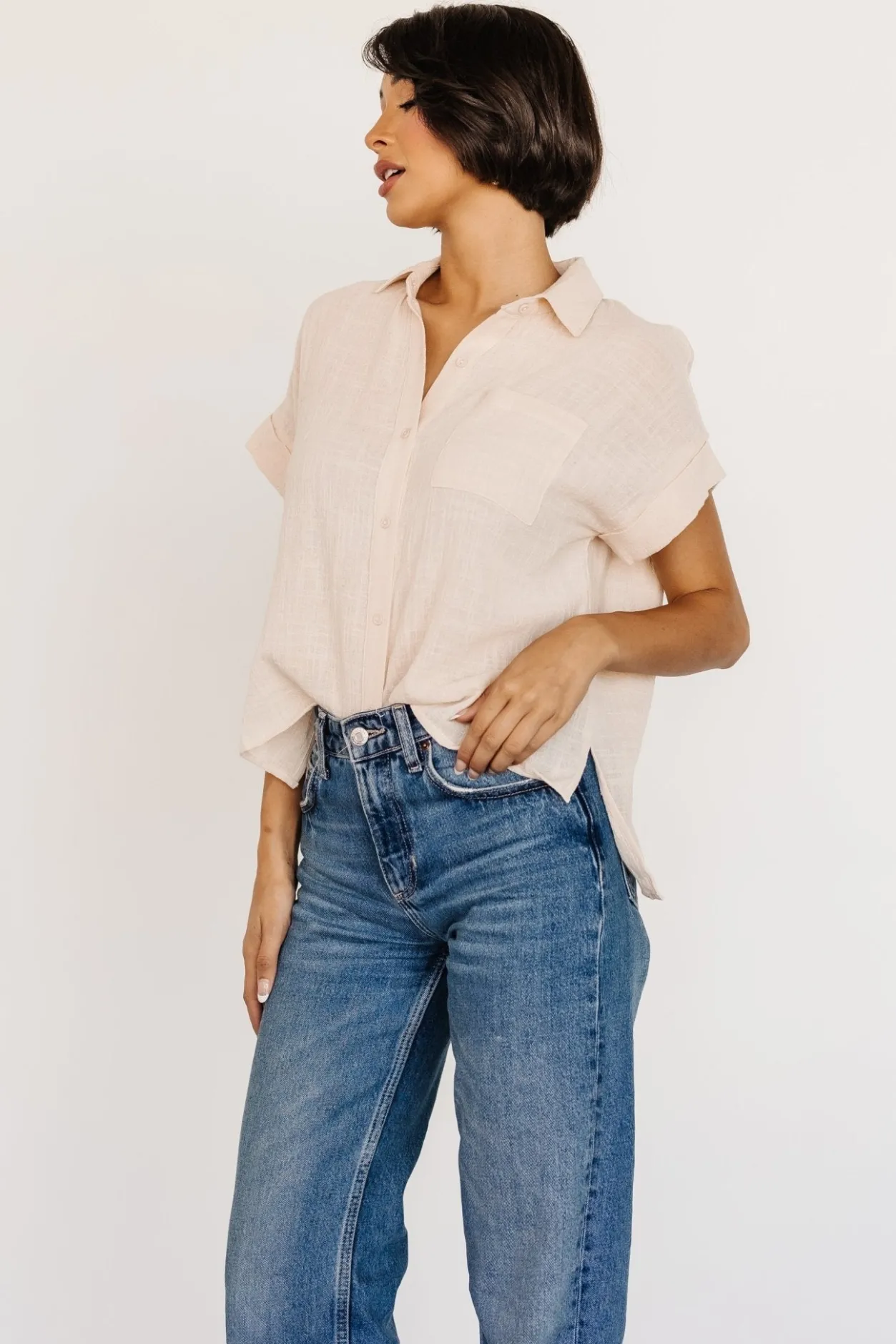 Outlet Baltic Born Hammond Short Sleeve Top | Natural