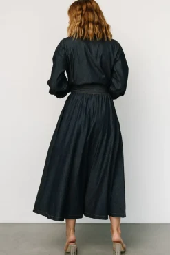 Fashion Baltic Born Hansel Long Sleeve Denim Dress | Dark Blue DarkBlue