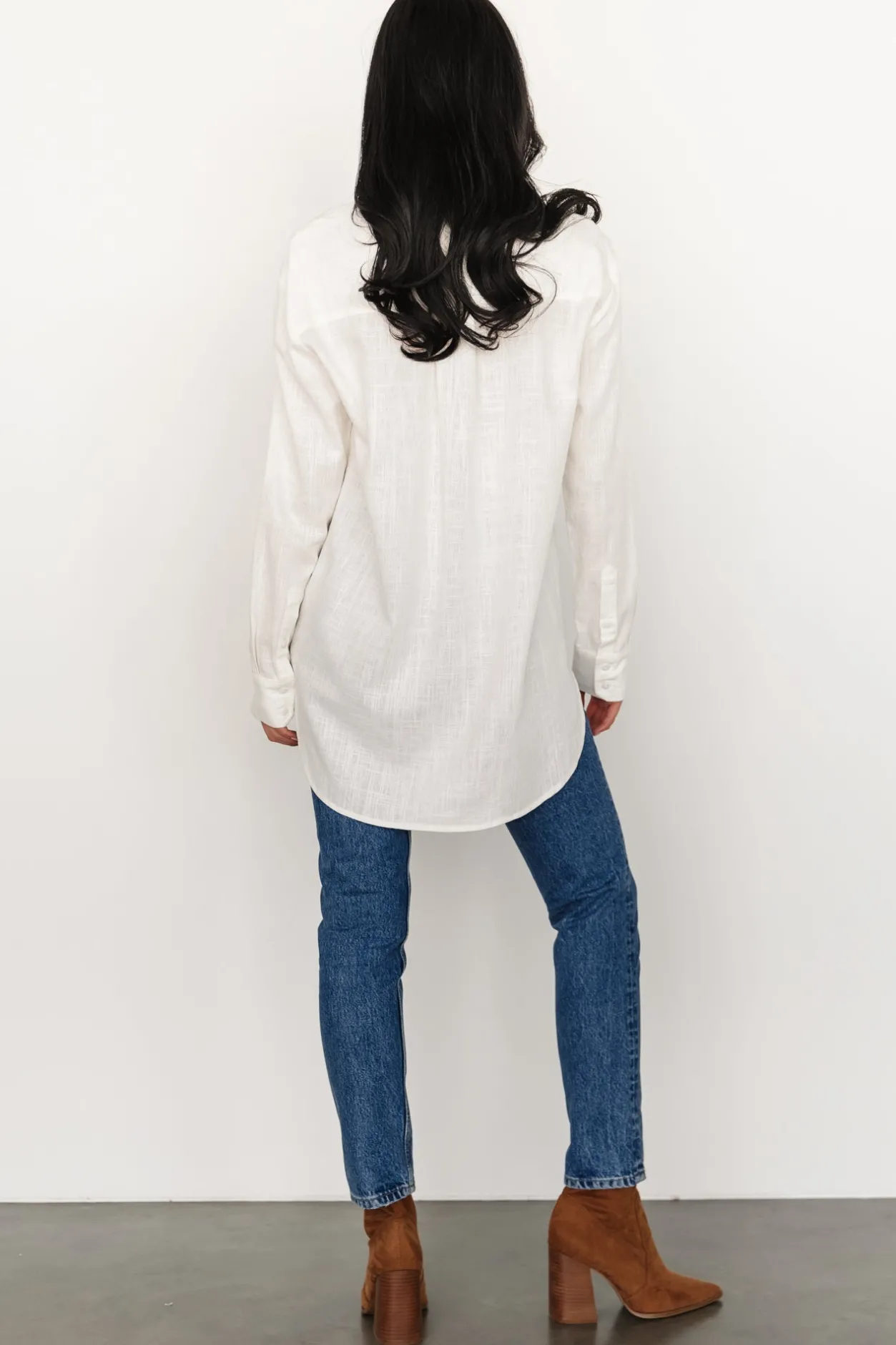 Sale Baltic Born Harlan Linen Button Down Top | Off White OffWhite