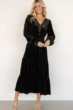 Hot Baltic Born Harley Velvet Dress | Black