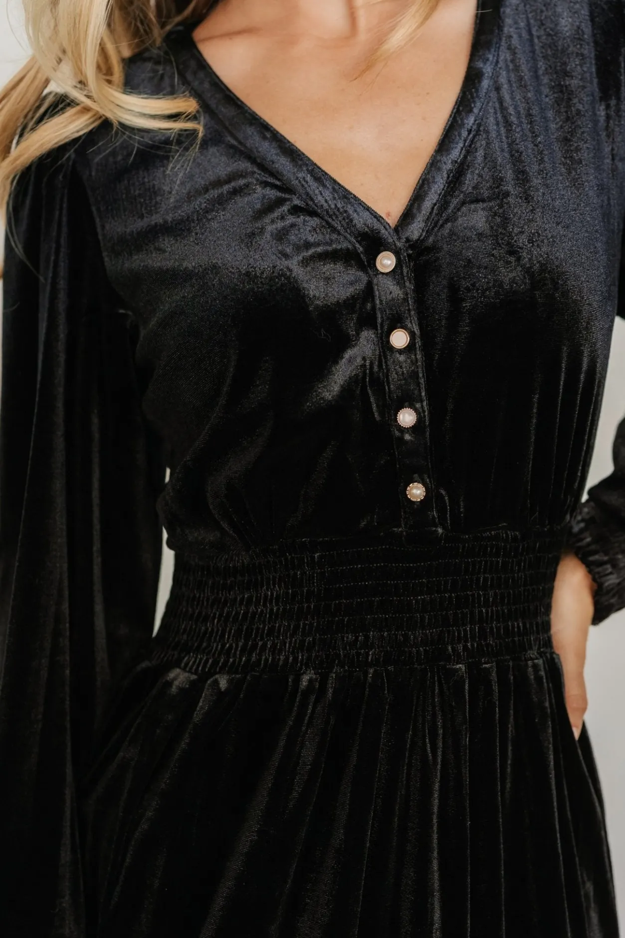 Hot Baltic Born Harley Velvet Dress | Black