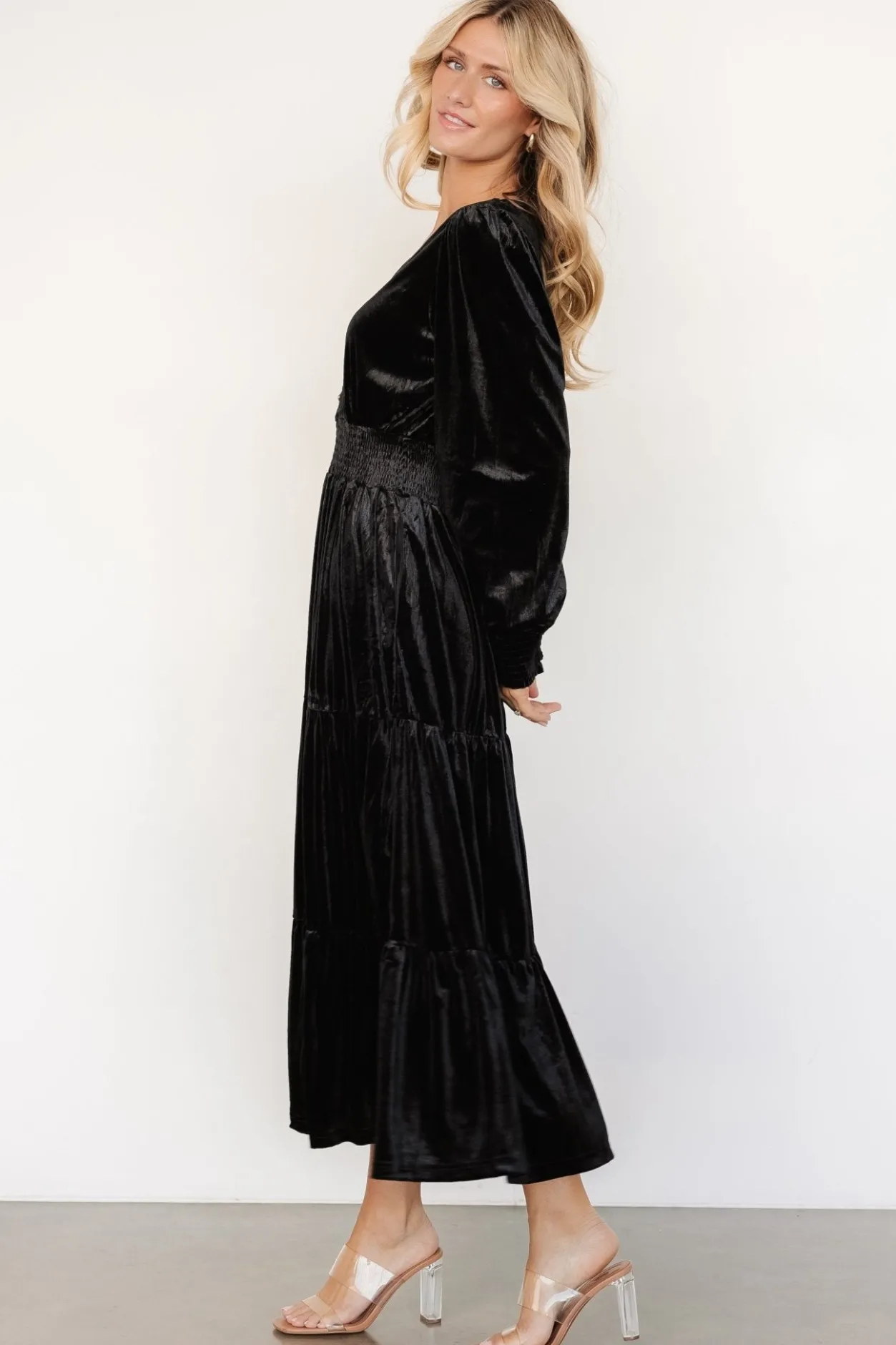 Hot Baltic Born Harley Velvet Dress | Black
