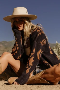 New Baltic Born Hays Oversized Cardigan | Navy + Camel Navy+Camel
