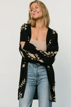 Best Baltic Born Hays Oversized Cardigan | Black + Tan Black+Tan