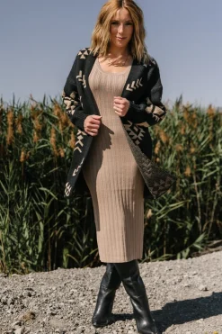 Best Baltic Born Hays Oversized Cardigan | Black + Tan Black+Tan