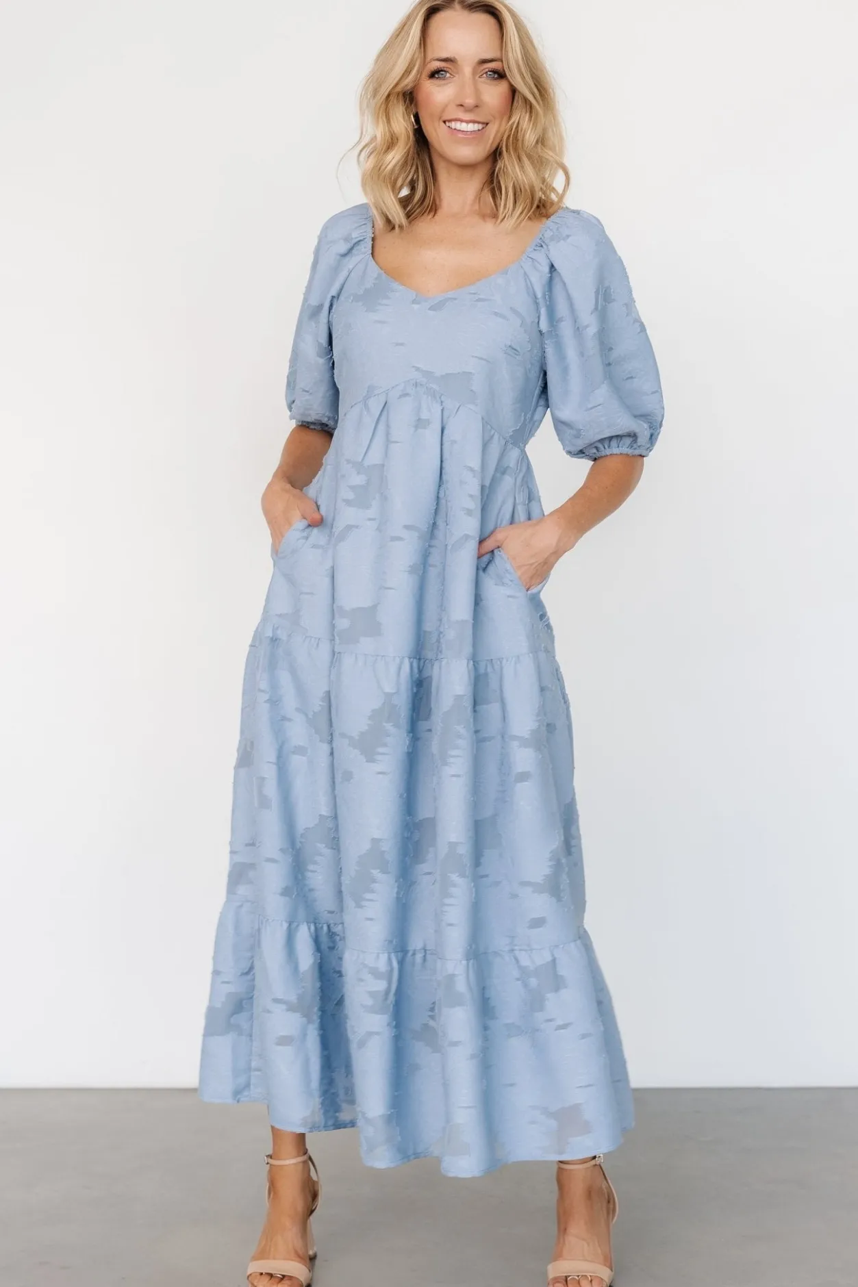 Discount Baltic Born Hayward Dress | Dusty Blue DustyBlue