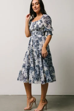Discount Baltic Born Hazel Eyelet Midi Dress | Navy