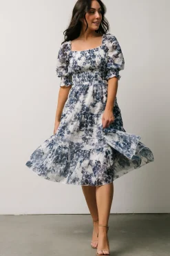 Discount Baltic Born Hazel Eyelet Midi Dress | Navy