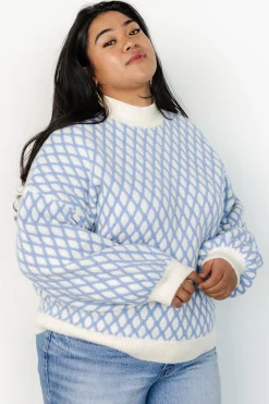 New Baltic Born Hendrix Diamond Knit Sweater | Blue