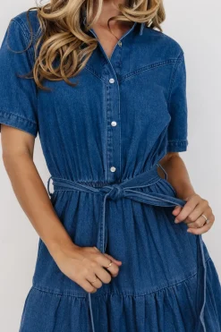 Fashion Baltic Born Henrietta Midi Dress | Denim Blue DenimBlue