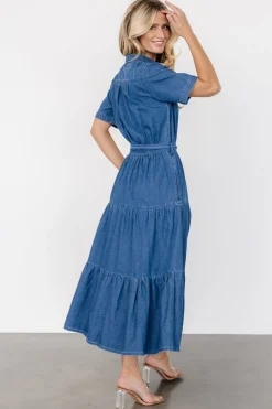 Fashion Baltic Born Henrietta Midi Dress | Denim Blue DenimBlue
