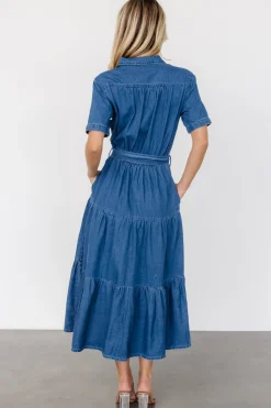Fashion Baltic Born Henrietta Midi Dress | Denim Blue DenimBlue