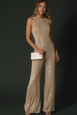Best Baltic Born Hillary Sequin Jumpsuit | Rose Gold RoseGold