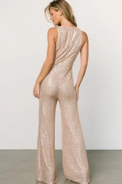 Best Baltic Born Hillary Sequin Jumpsuit | Rose Gold RoseGold